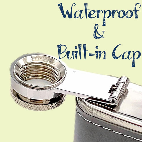 Team Groom Leather Wrapped Hip Flask Bachelor Party Must-Have